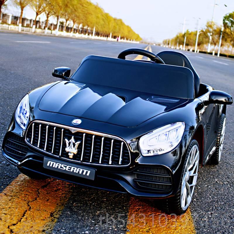 正品儿童电动车四轮莎玛拉蒂可坐人遥控具男孩周岁生日礼物宝女宝