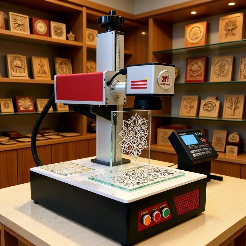 31度亚克力激光雕刻机浮雕石头小型激光刻字机玉石玛瑙激光镭射机