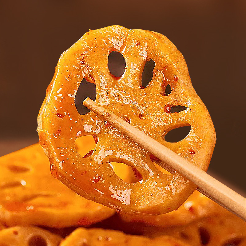 偶哥藕片零食开袋即食黑鸭味大刀脆藕香脆麻辣莲藕卤味食品大袋装