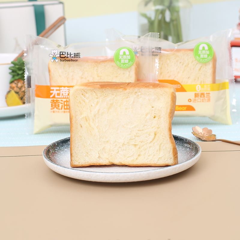 巴比熊无蔗糖黄油吐司营养早餐面包整箱网红休闲零食小吃代餐夜宵