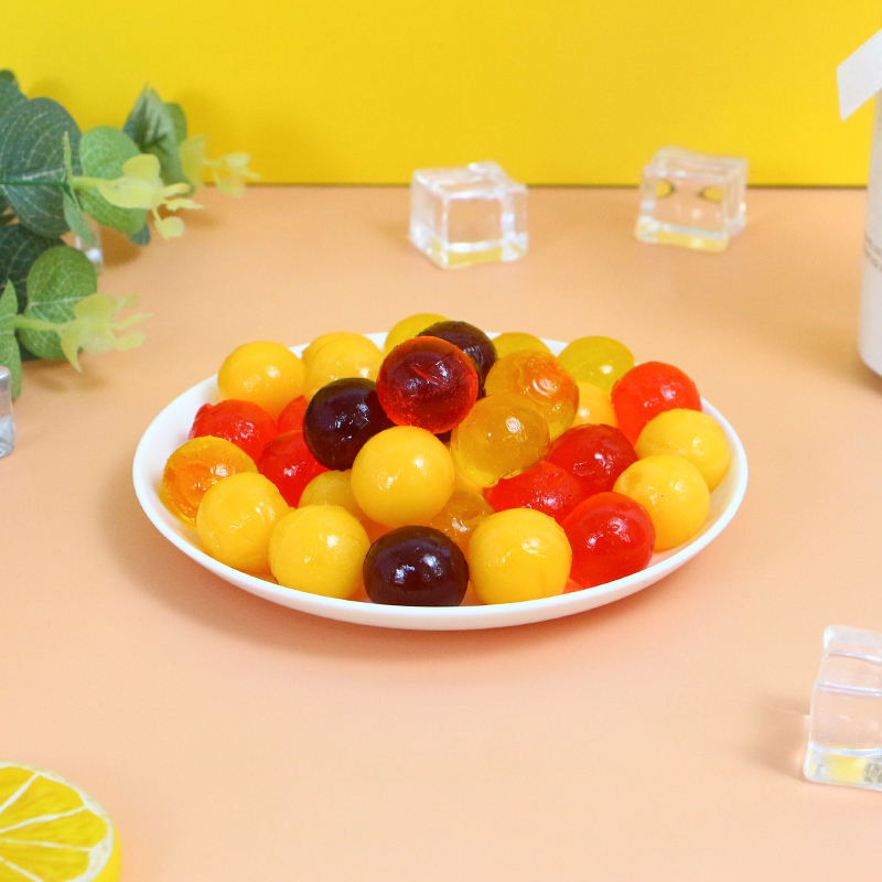 好诗缘408g韩式水晶果味软糖散装婚庆爆浆果汁软糖果网红女友零食