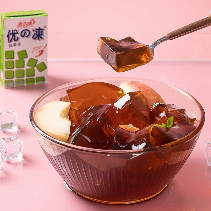 惠尔康优的冻仙草冻福建特产凉粉即食免煮烧仙草果冻凉茶饮料整箱