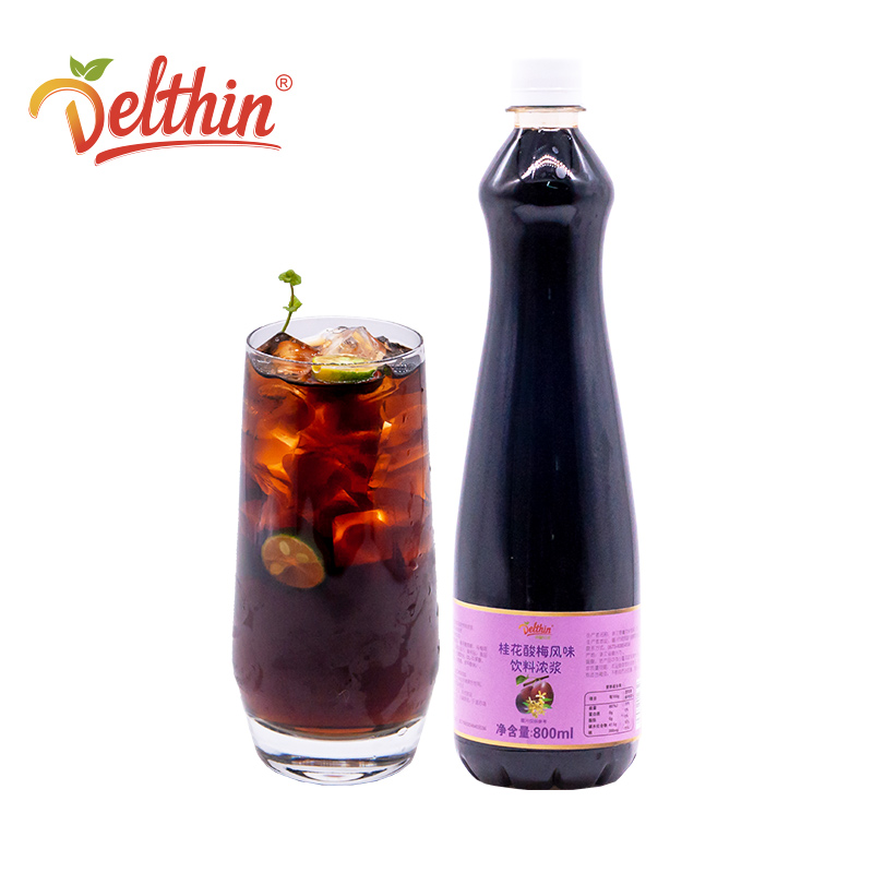德馨桂花酸梅汤800ml瓶装酸梅膏商用浓缩酸梅汁乌梅汤奶茶店专用