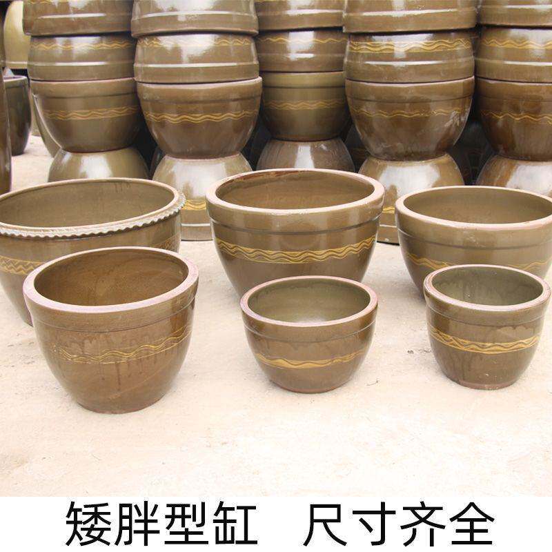 水缸家用储水用老式陶土花盆庭院鱼缸造景腌菜缸发酵缸荷花缸酱缸