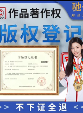 版权登记作品著作权软件美术动漫ip注册音乐歌曲logo知识产权申请