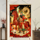 龙马精神关二爷财神爷装 饰挂画护宅镇宅招财玄关挂画无框免打孔