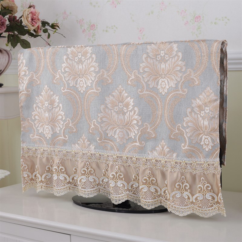 欧式液晶电视机罩挂式55寸50寸布艺盖巾60英寸电脑电视机套防尘罩