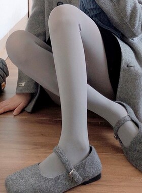 烟灰色连裤袜春秋款JK白丝女哑光浅灰丝袜天鹅绒深灰X色打底袜黑