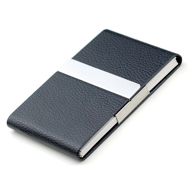 名片夹男式高档简约创意不锈钢z金属大容量商务皮质女士名片盒定