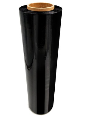 黑色加宽型peh缠绕膜75cm宽打包膜工业膜机械拉伸膜大卷保鲜膜围