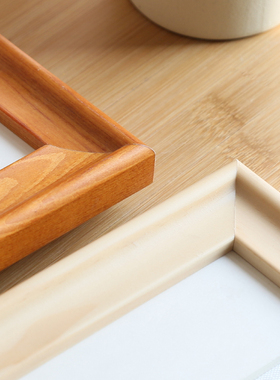 装裱画框实木大尺寸欧式挂墙50厘米60cFm40拼图4开8K相框A3白黑色