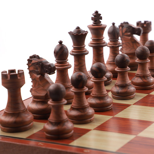 友邦UB木c纹塑料国际象棋磁性棋子便携折叠棋盘大小号比赛培训用