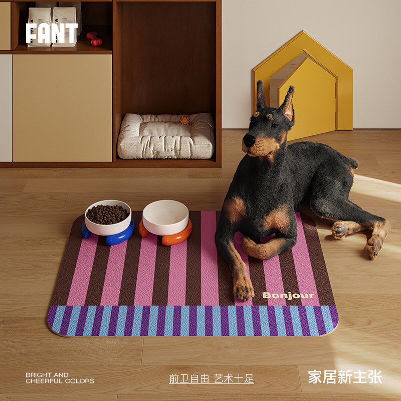 孟菲斯宠物吃饭餐垫猫碗家用垫子养猫养狗专用防滑V防污防水防尿