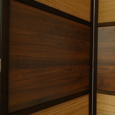 屏风隔断入户玄关简约中式折屏室内移动间隔茶Q室客厅实木竹子屏