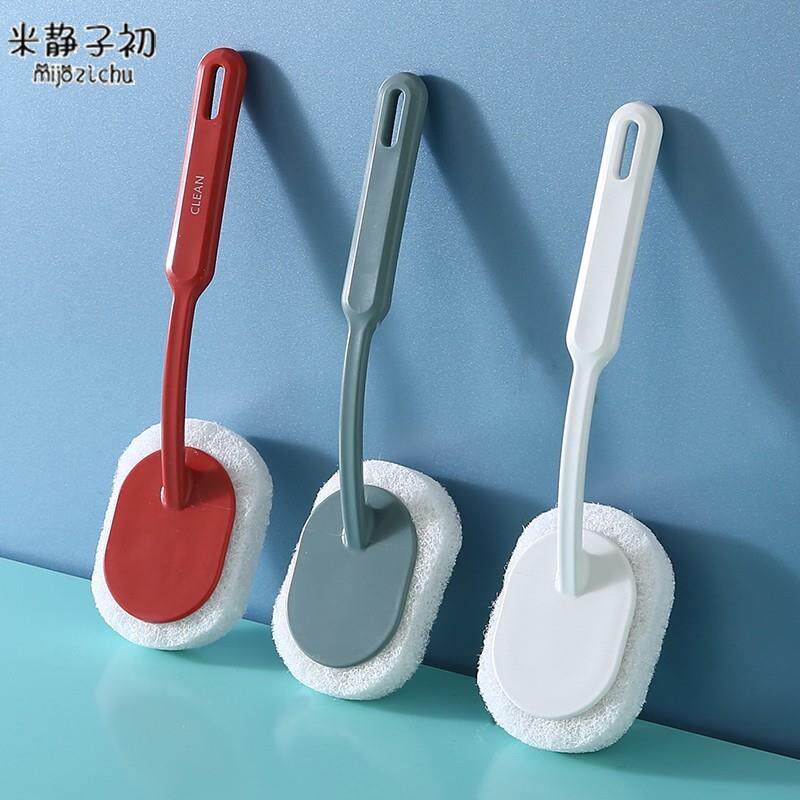 加厚百洁布浴缸刷浴室地板瓷砖清洁刷长柄海绵擦刷子卫生间马桶刷