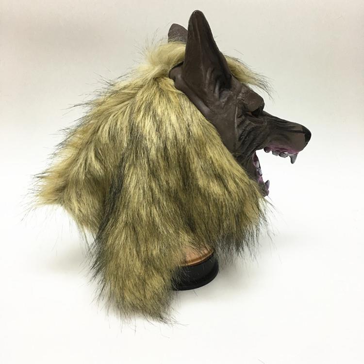 狼人面具狼头狼手动物头套面具万圣节化妆舞会派对演出道具万
