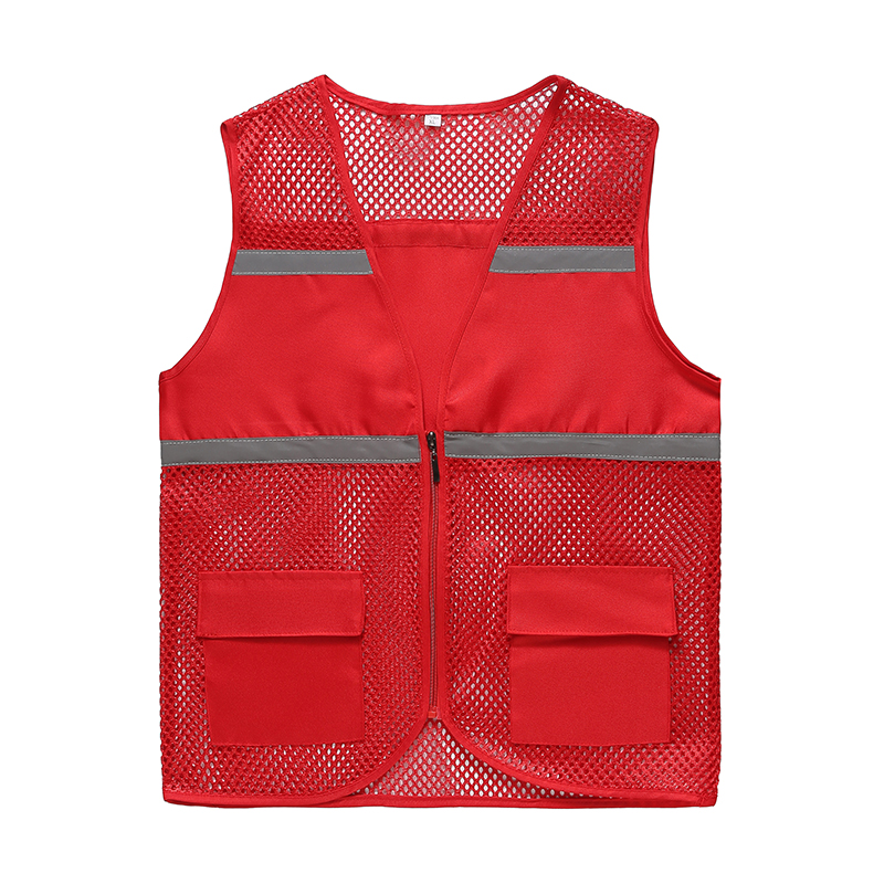 反光安全背心志愿者马甲定制x红色网眼透气交通施外卖环卫工作服
