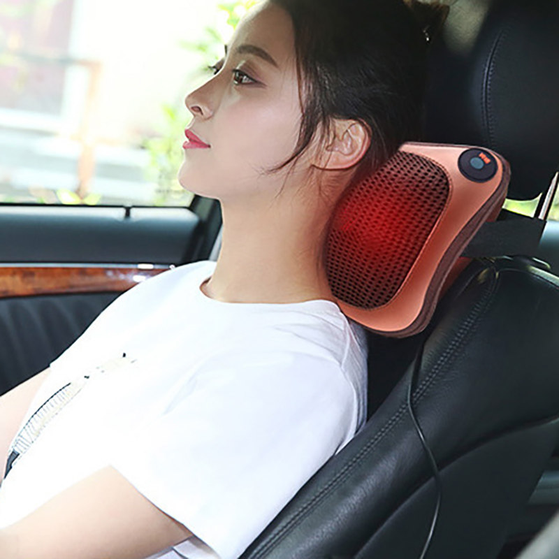 充电式颈椎按摩枕颈部头部腰部车载按摩器L家居按摩椅电动靠枕礼