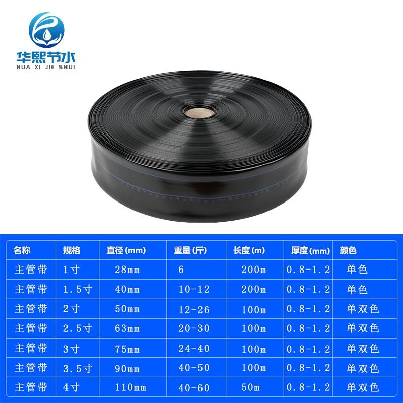 主管带PE软管滴灌带农用水带加厚输水浇地水带滴灌V管灌溉设备华