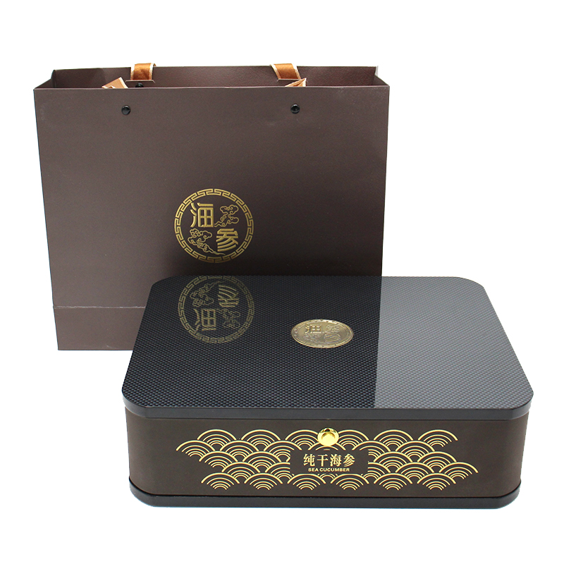 海参礼盒高档海参包装盒1斤装淡干海参木盒子实木W半斤海参礼品盒