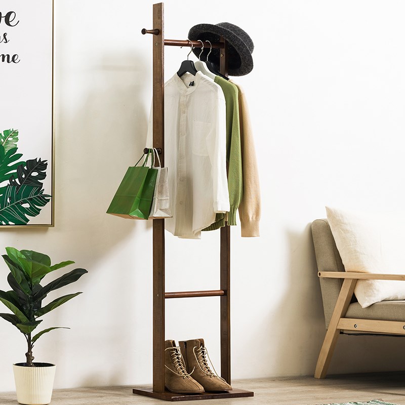 挂衣架落地衣帽架卧室置物架床边晚E上放衣服神器房间床头立式入