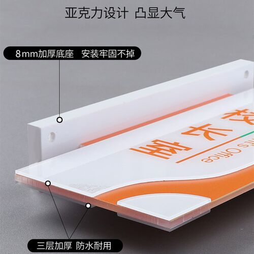教室幼儿园可更换式门牌定制创意卡通班级班牌亚克力双面侧挂学校