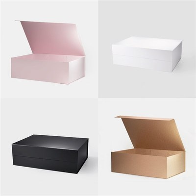 大尺寸折叠礼盒礼品盒磁吸翻盖盒大号包包大M衣羽绒服棉衣包装盒