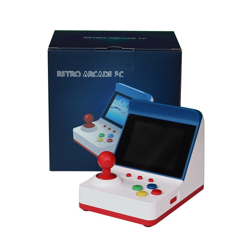 迷你FC摇杆游戏机n 复古街机怀旧掌机热血系列魂斗罗双人8位红白