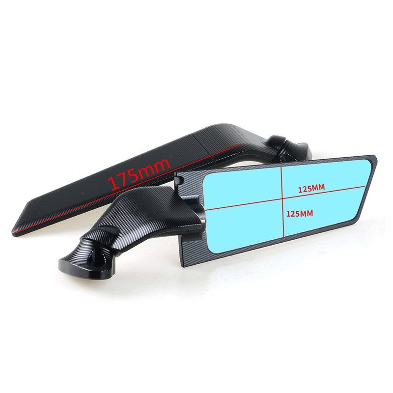 适用川崎新款ZX6R ZX4RR ZX25R NINJA400Q改装定风翼后视镜反光镜