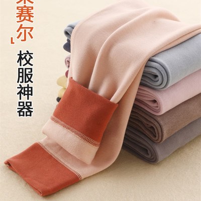 a类儿童c德绒秋裤秋冬女童保暖裤内穿男童加绒打底裤女孩加厚绒裤