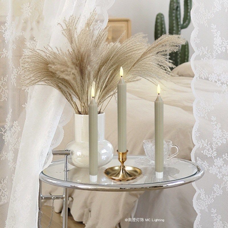 长杆遥控c电子蜡烛灯浪漫桌面氛围灯复古摄影酒吧餐桌露营小夜灯,家装灯饰光源,氛围灯,淘宝优惠券,粉丝福利购,淘宝优惠卷