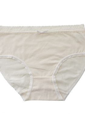 出口日单纯棉中腰基础女士内裤简约透气裤头纯色三角W裤四季舒适