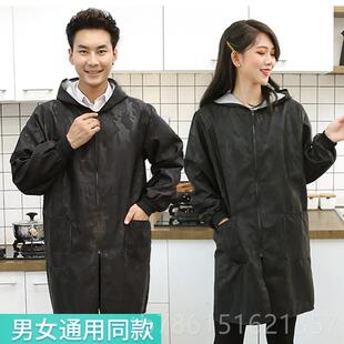 高档薄围裙防水防长袖尚人服男时士劳动保成护工油作服透气定制女