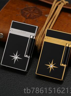 高档d法国S.tbtn朗声打火机清脆u 纯黄铜高端打火机创意个性正品