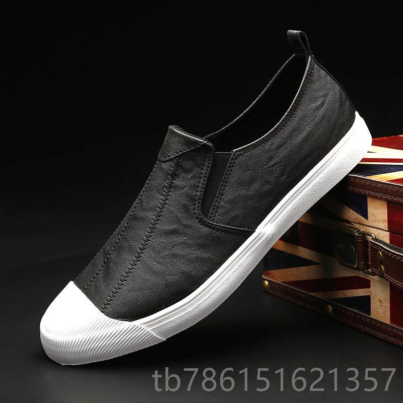 高档男鞋20搭24年款新春秋季男士皮鞋韩版潮流休闲百鞋子男春板鞋,流行男鞋,乐福鞋（豆豆鞋）,淘宝优惠券,粉丝福利购,淘宝优惠卷