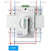 双电源自动转换开关迷你2P63A Cb级220V单相家用Ats开关