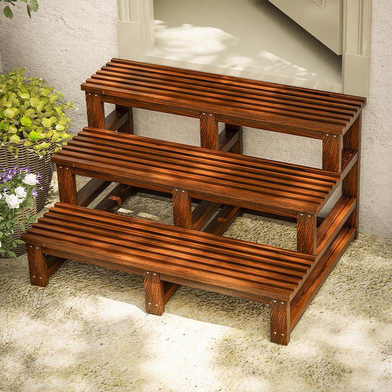 阳台活动小楼梯二层台阶木踏步阶梯脚踏室外实木家用梯子凳子两用,居家日用,家用梯,淘宝优惠券,粉丝福利购,淘宝优惠卷