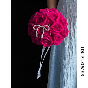 手捧花新娘结婚彷真花领证拍照弗洛伊德花束假花求婚婚礼伴娘捧花