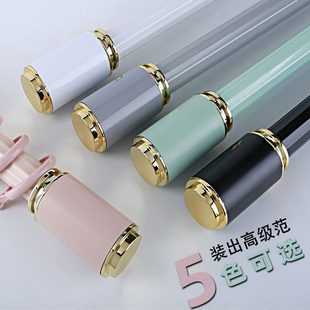 甄选加厚窗帘杆罗马杆杆双杆窗帘轨道黑色客厅卧室窗帘杆送配件至