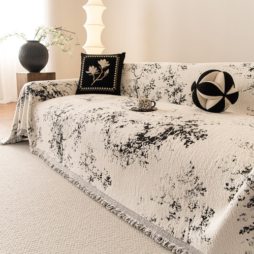 法式雪尼尔四季防滑全盖沙发巾