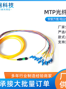 MPO（母头）-LC 12芯 3米单模光纤跳线 MTP光纤跳线