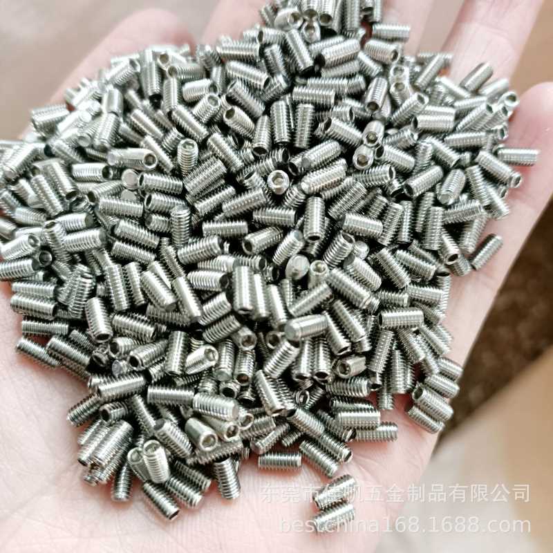 M2*4不锈钢内六角机米螺丝，DIN913平端机米，GB77平头机米