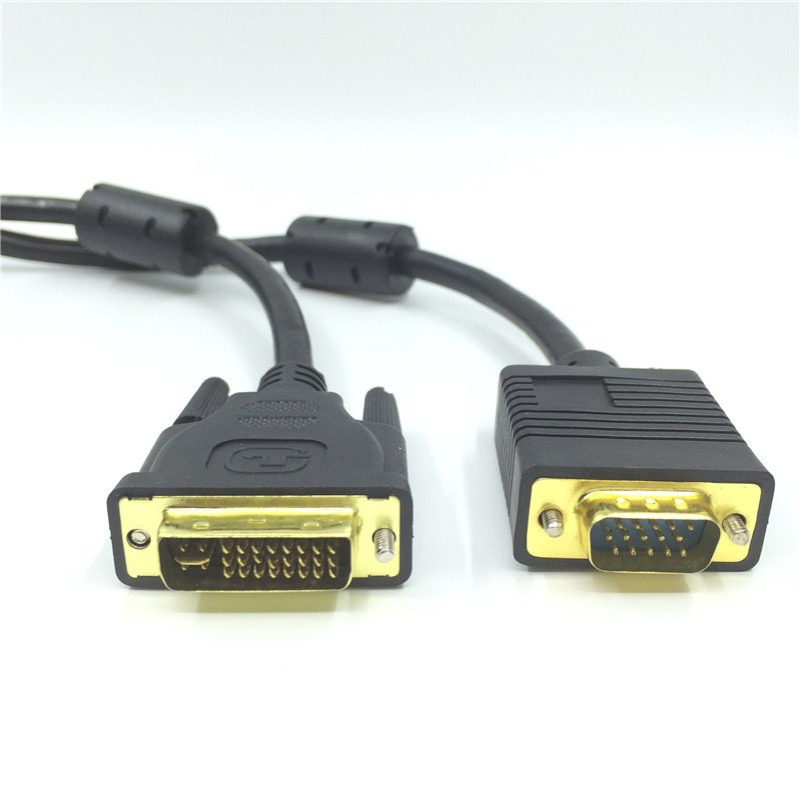 双向互转电脑显卡DVI转VGA显示器dvi-i高清DVI24+5连接VGA线1.5米