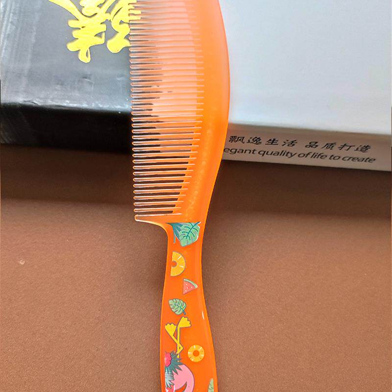 家用加厚中齿软齿卡通糖果色不易断长发直发顺发熟胶塑料梳子女士