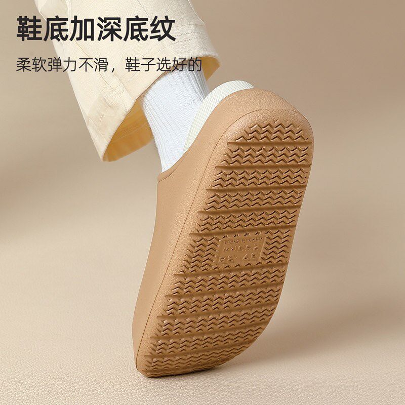医用手术室防水棉拖鞋女士冬季包跟2025新款室内家居保暖毛拖鞋男