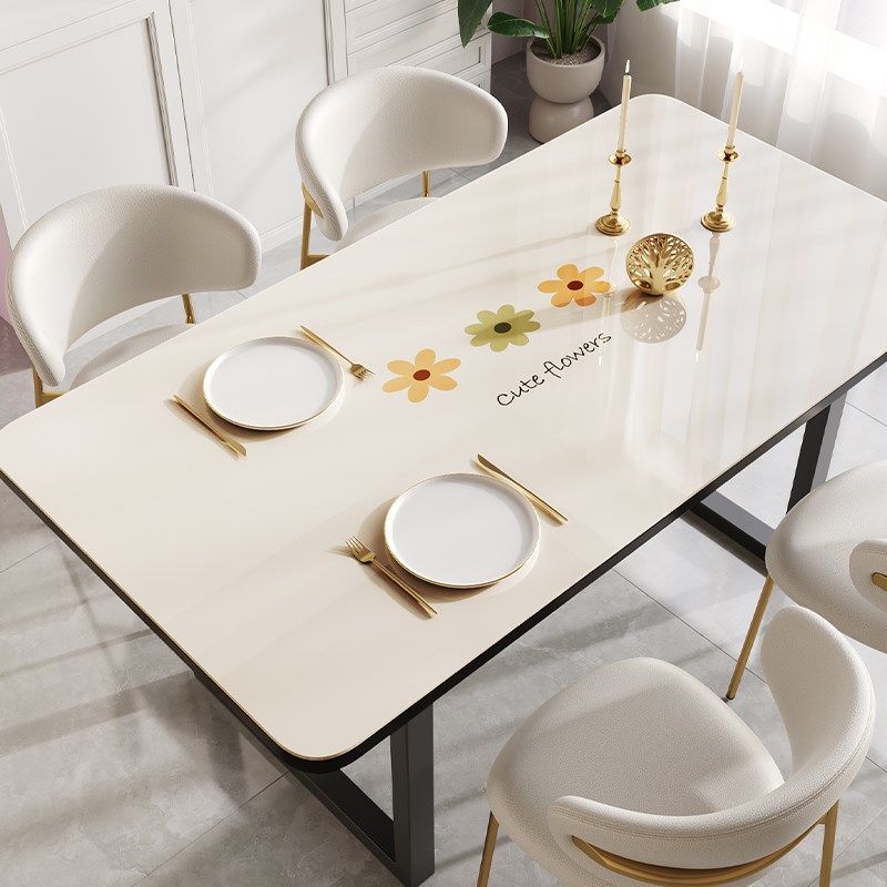精选立体感PVC印花餐桌垫桌布免洗防水防油轻奢高级感软玻璃茶几,居家布艺,桌布,淘宝优惠券,粉丝福利购,淘宝优惠卷