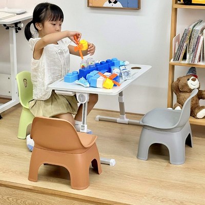 幼儿童小凳子靠背椅宝宝小椅子加厚塑料矮凳子软坐垫换鞋洗澡板凳