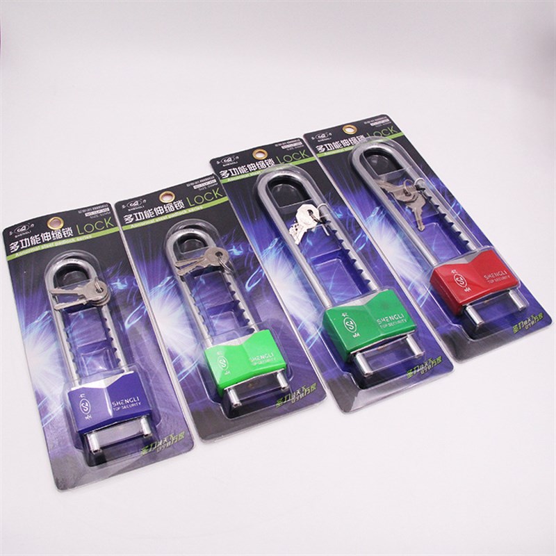 铜芯防水长锁u型小号柜门把手锁加长u形挂锁大门橱柜门长鼻杆锁头