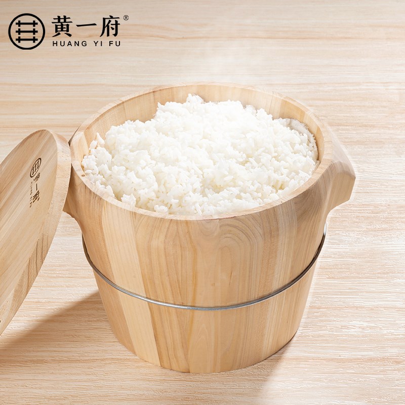 黄一府蒸饭木桶家用老式蒸桶蒸饭神器大小号商用杉木蒸饭桶木桶饭