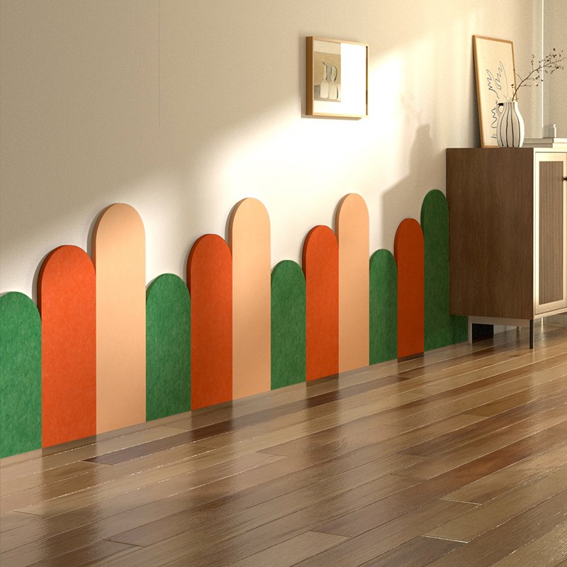 防撞墙贴儿童房墙面遮丑装饰护墙板免打孔床围背景墙墙围羊毛毡板